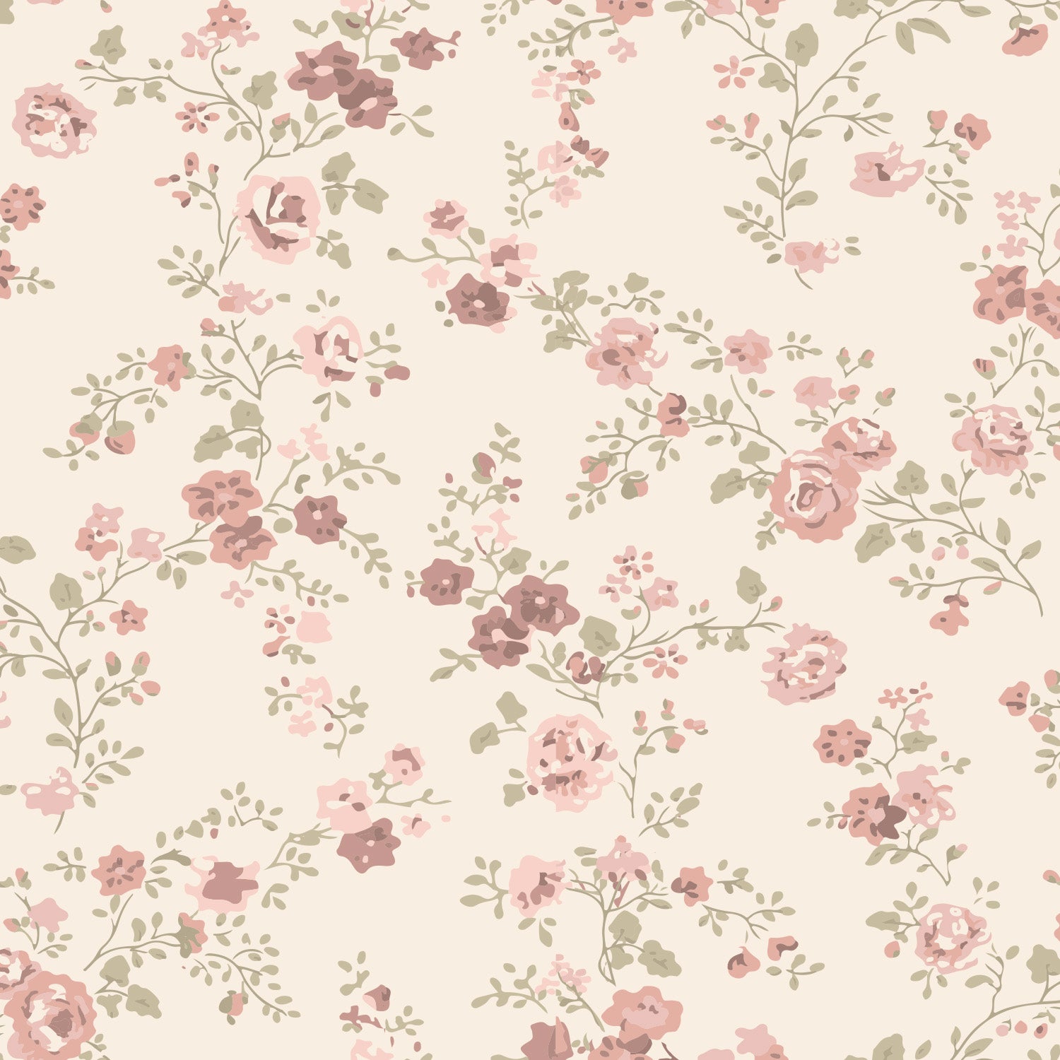 Papier peint pour maison de poupée - Scarlett