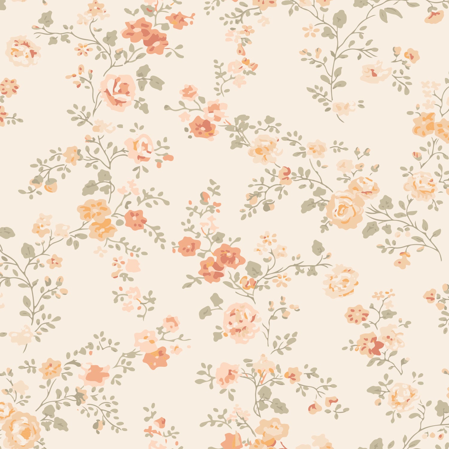 Papier peint pour maison de poupée - Scarlett
