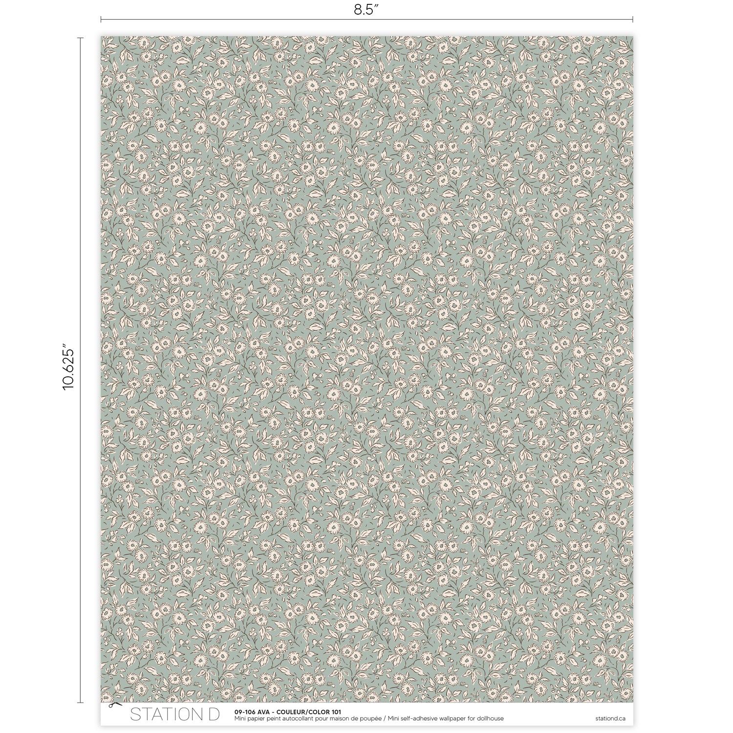 Papier peint pour maison de poupée - Ava