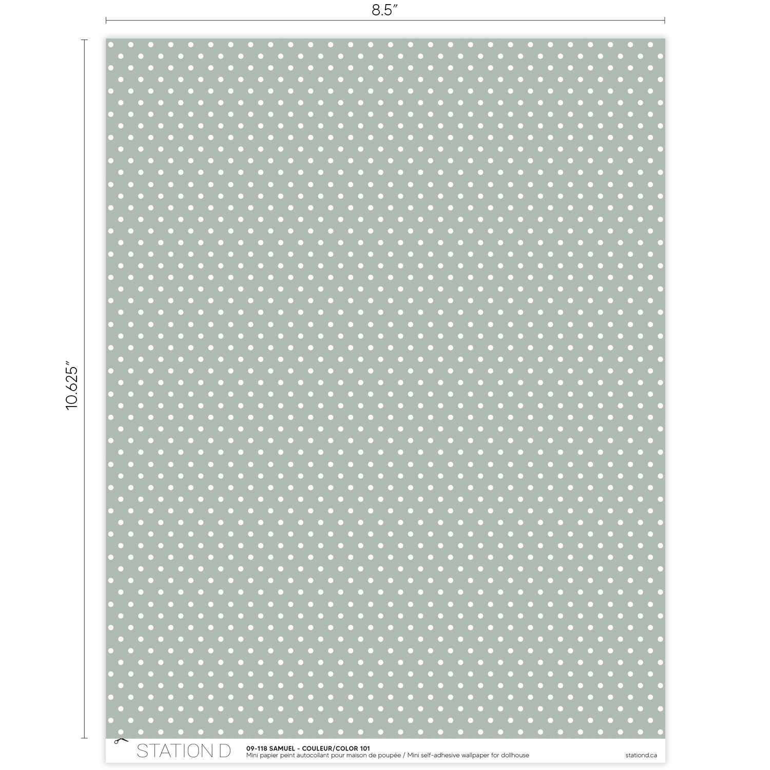 Papier peint pour maison de poupée - Samuel