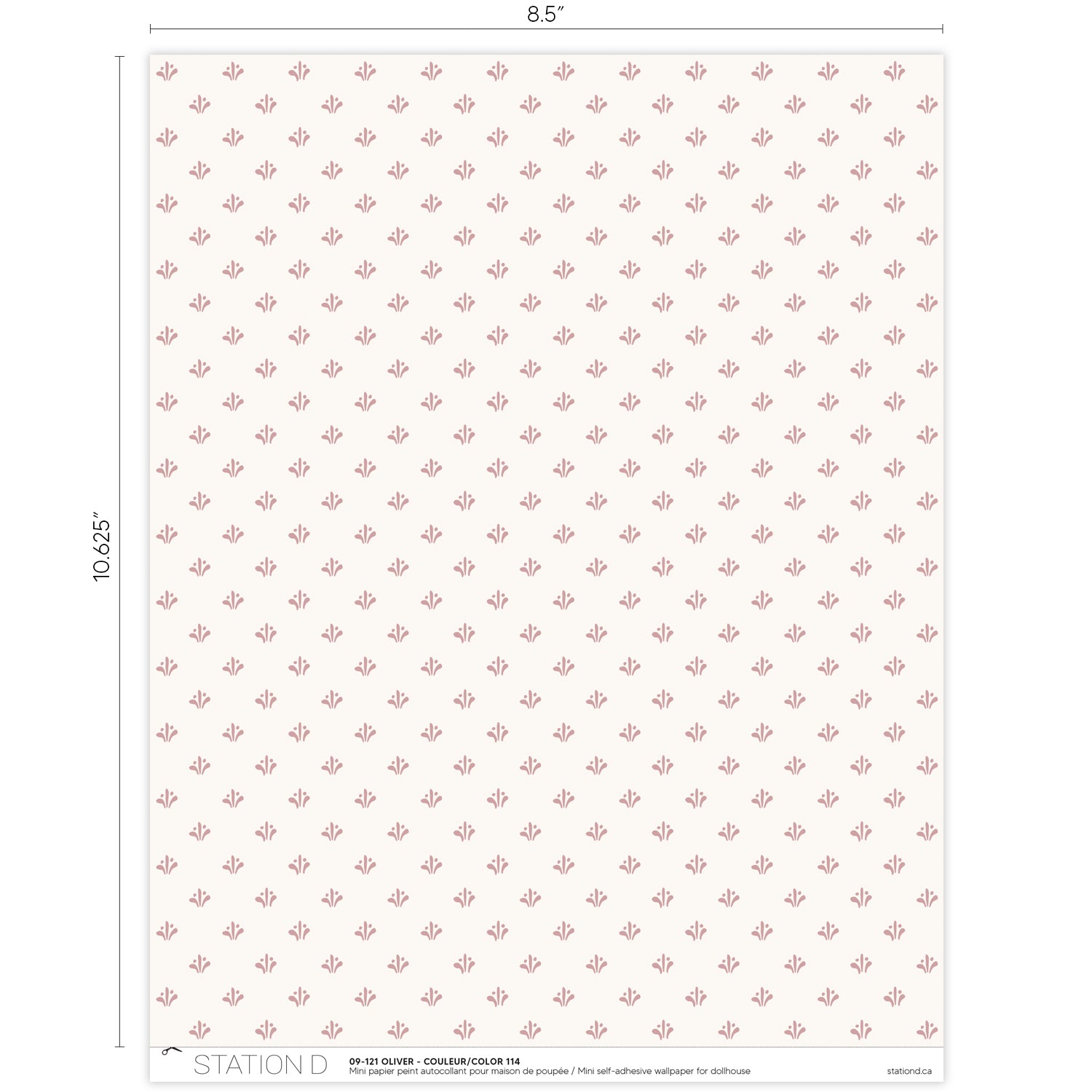 Papier peint pour maison de poupée - Oliver