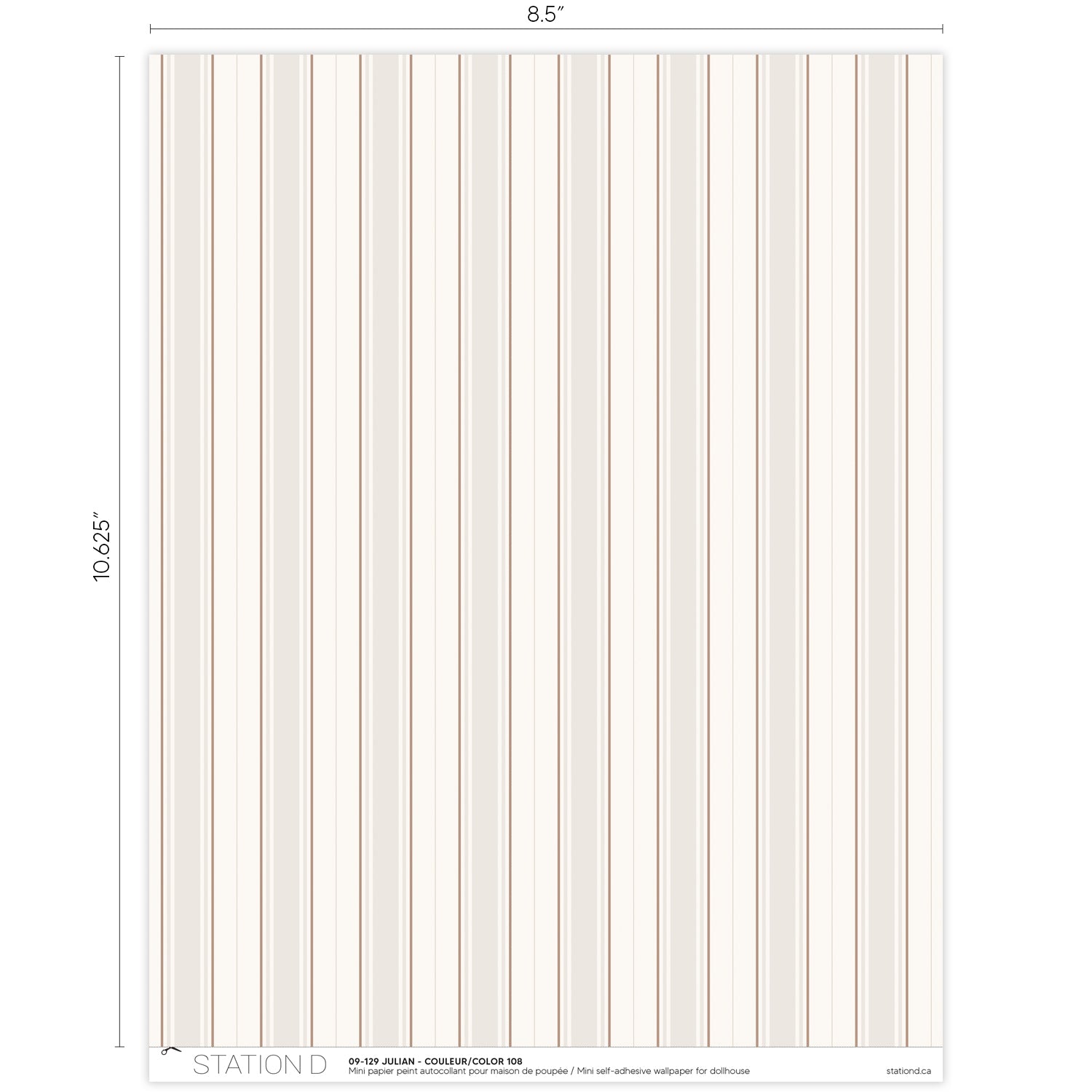 Papier peint pour maison de poupée - Julian