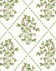 Wallpaper Strawberry Trellis by Danika Herrick