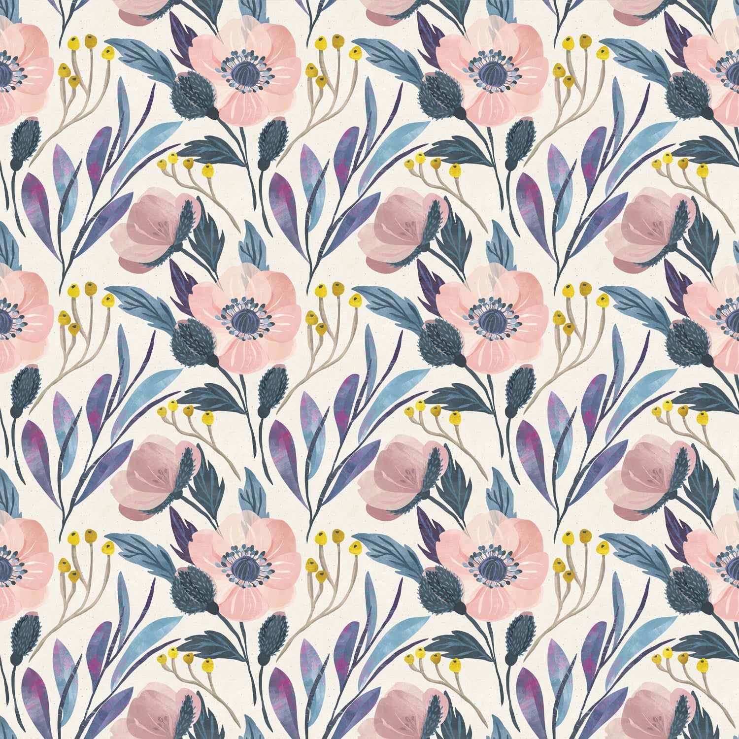 Papier Peint Autocollant 3D Motif Paon & Fleurs H521 - Amovible, Décoration Murale