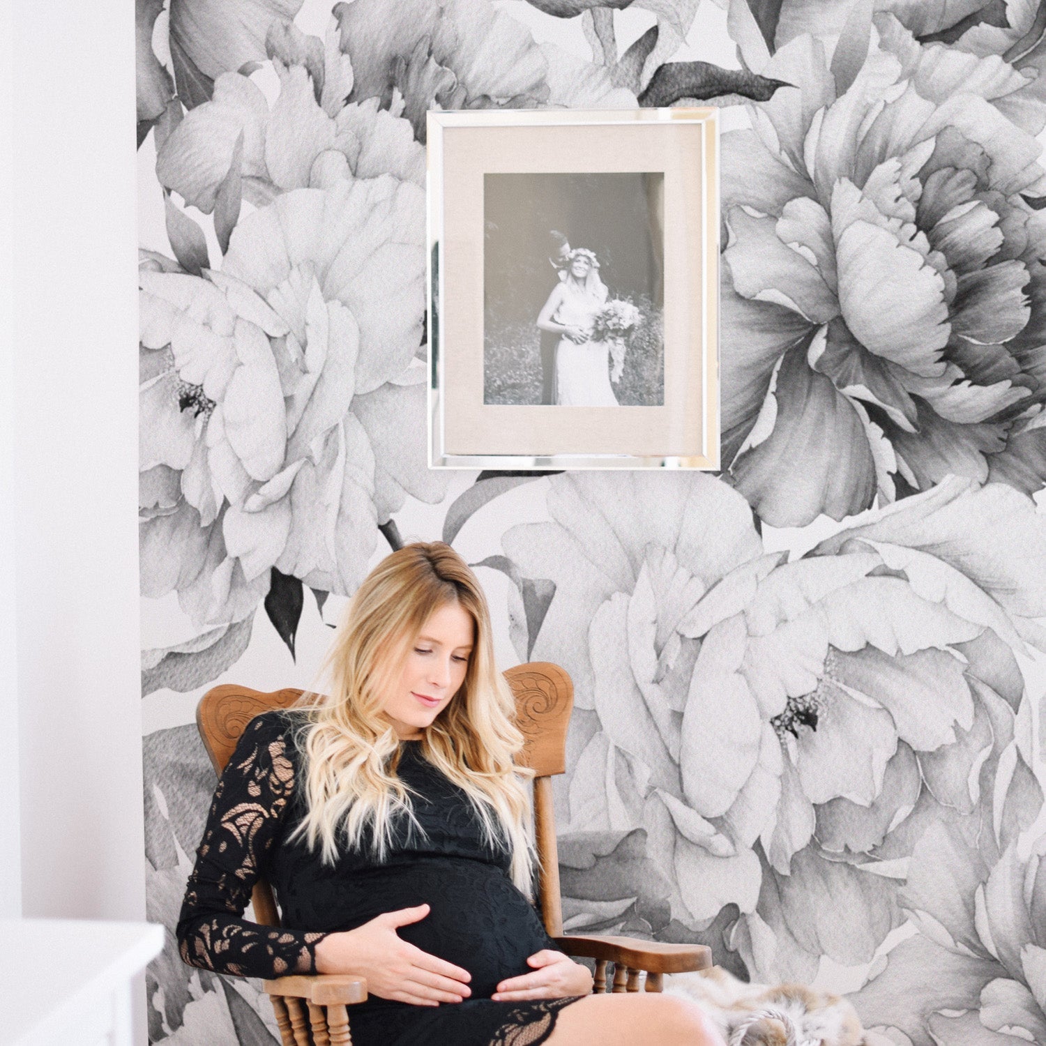 Murale Black Peonie