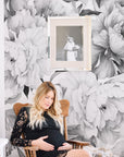 Murale Black Peonie