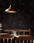 Mural Black Leaves