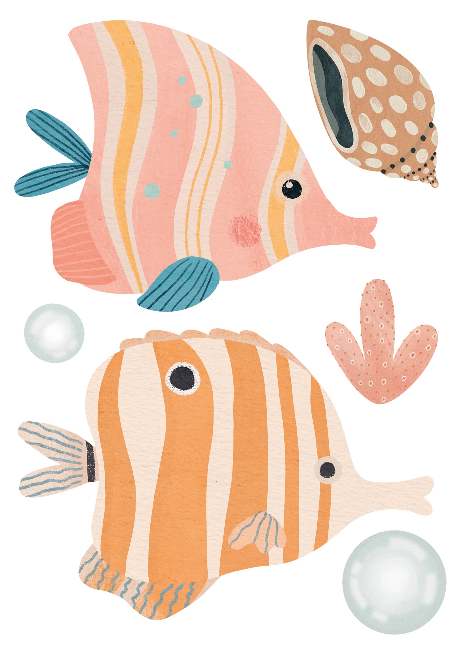 Autocollants muraux Petits Poissons