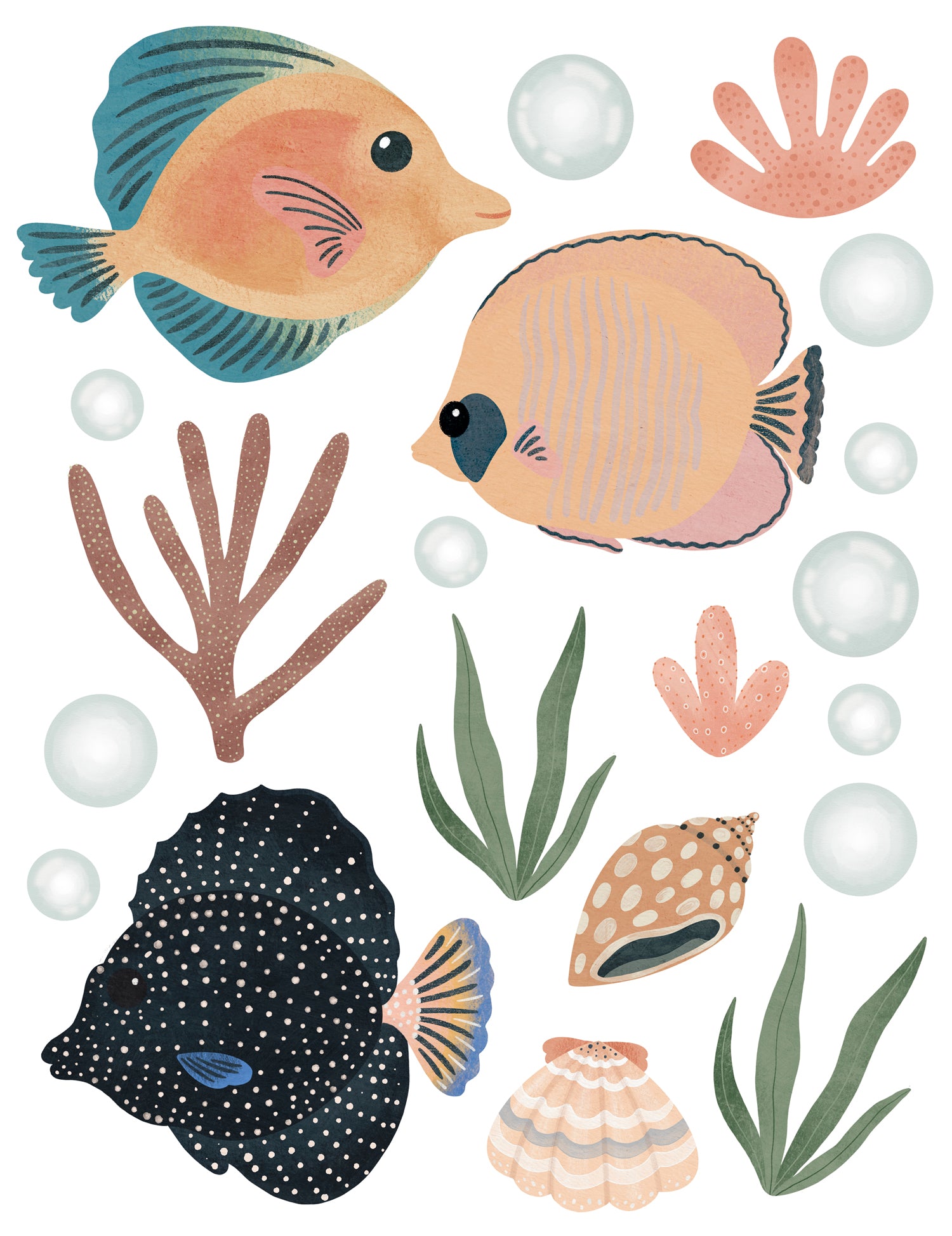 Autocollants muraux Petits Poissons