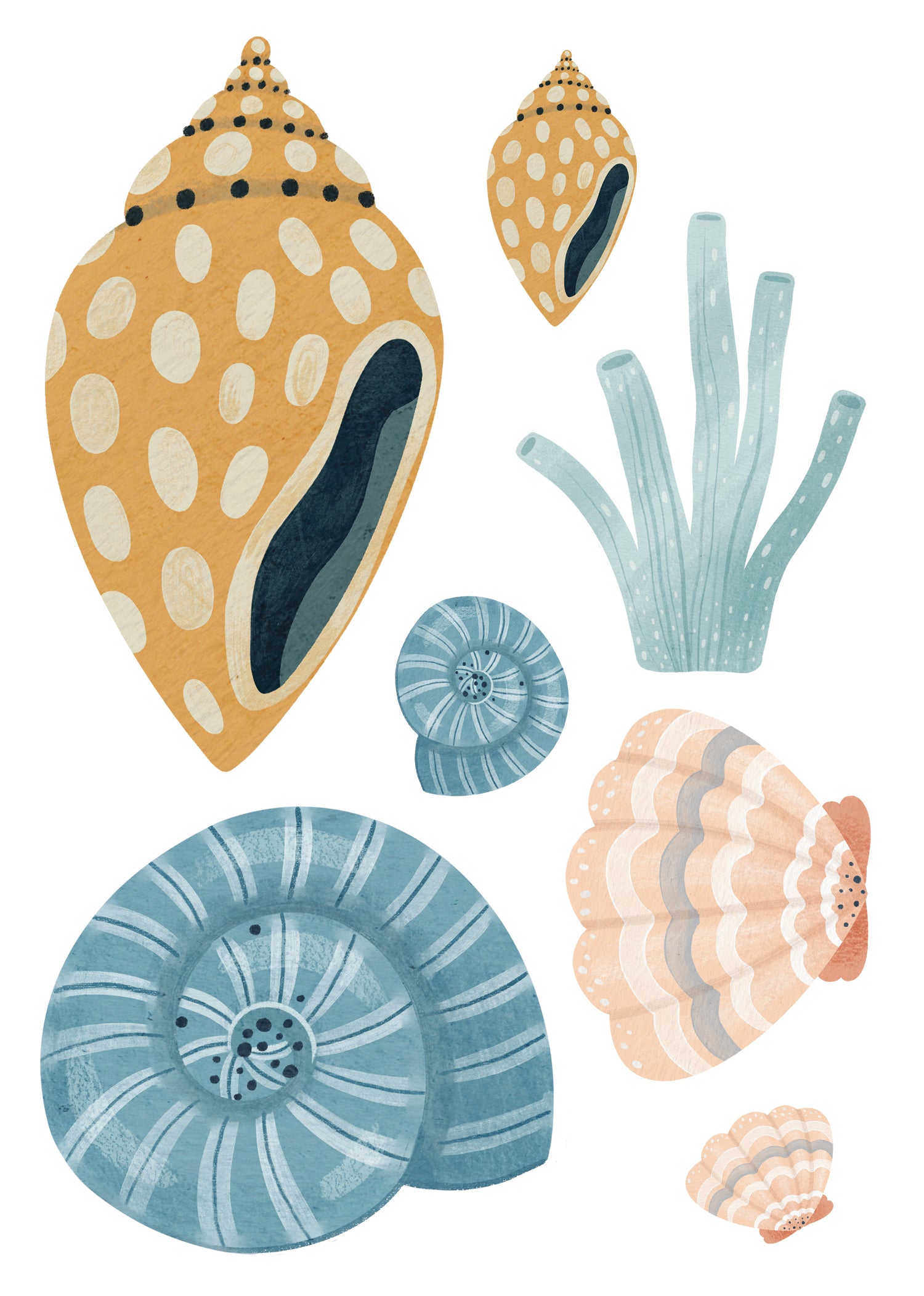 Autocollants muraux Trésors marins