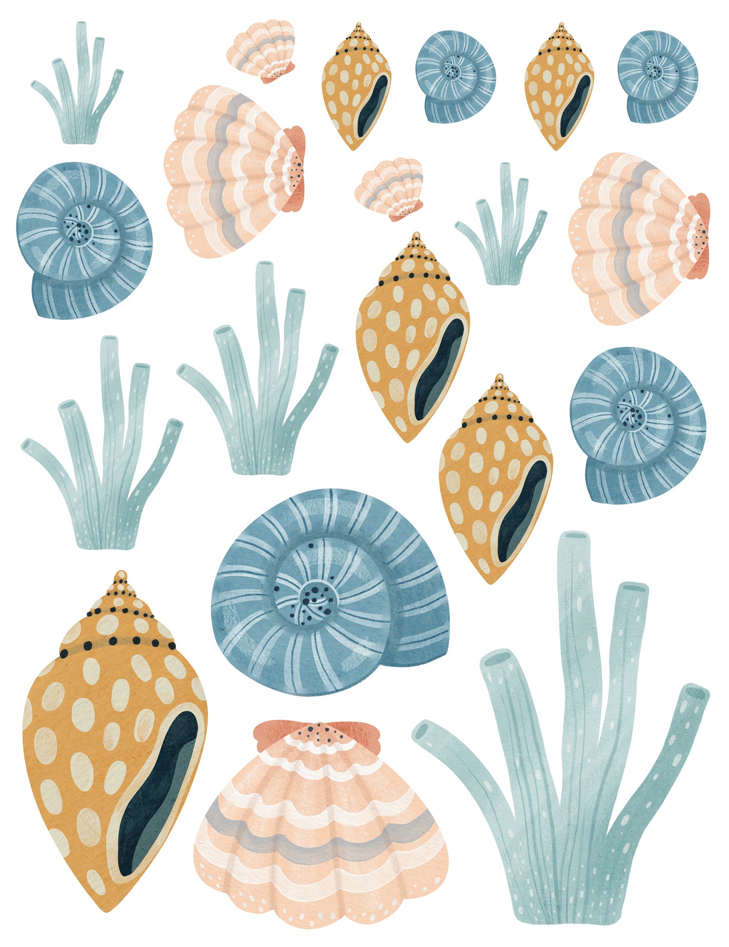 Autocollants muraux Trésors marins