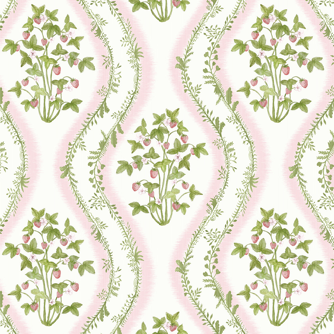 Wallpaper Strawberry Stripe #2 by Danika Herrick