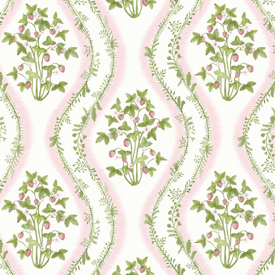 Wallpaper Strawberry Stripe #2 by Danika Herrick