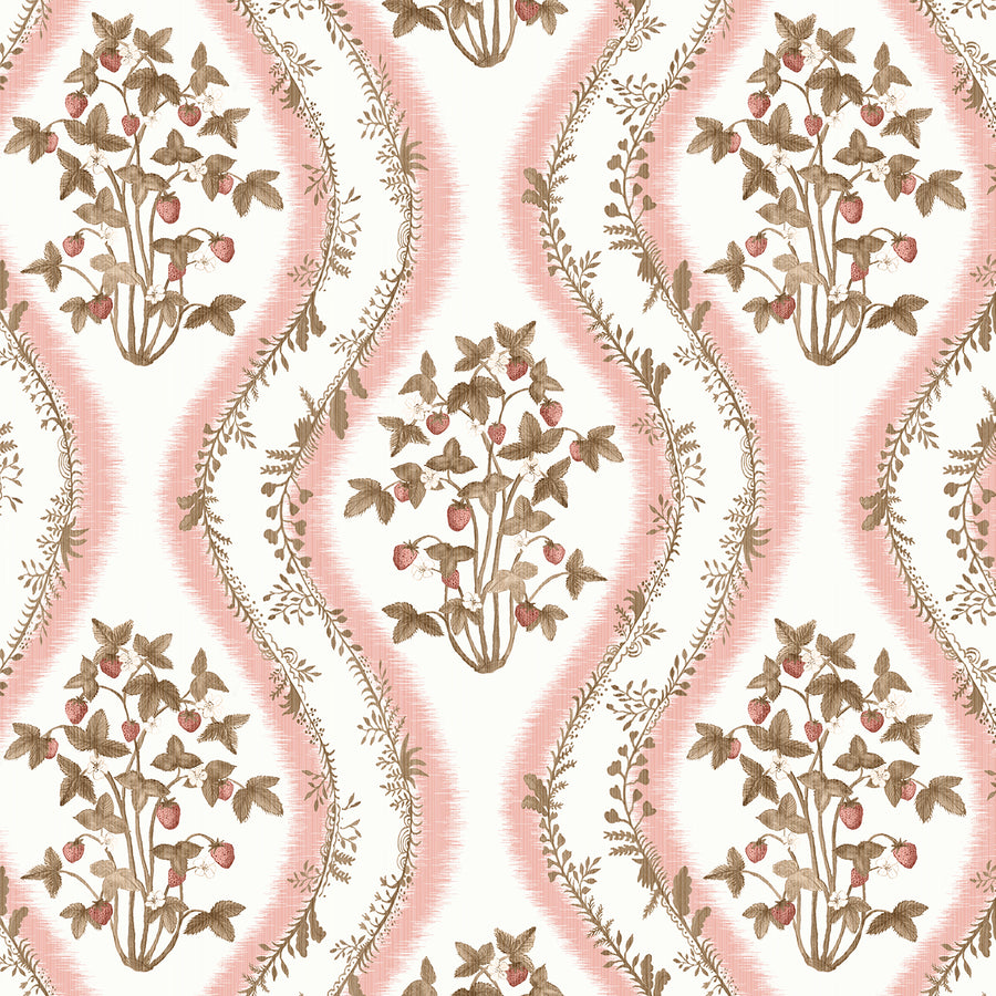 Wallpaper Strawberry Stripe #2 by Danika Herrick