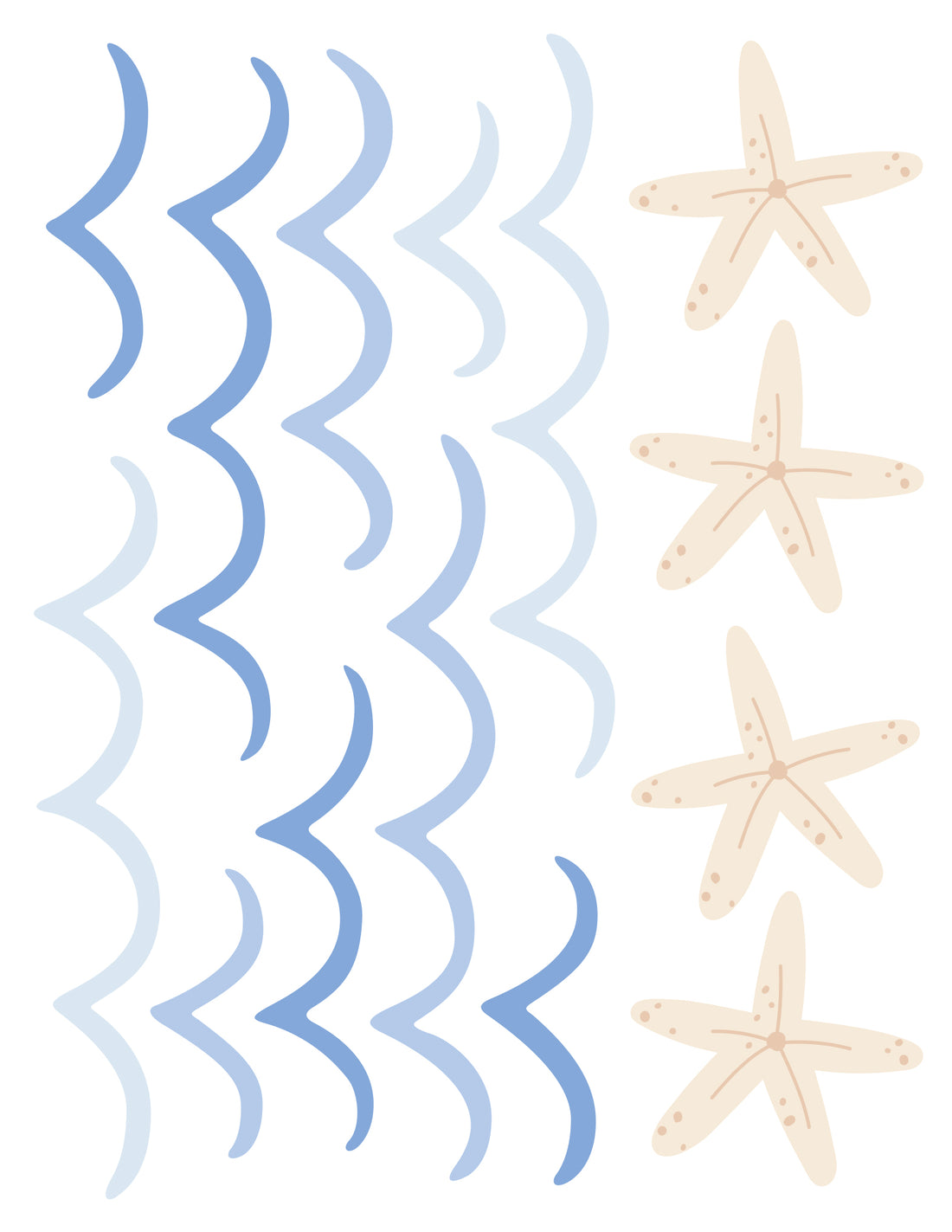 Wall Decals Tides and coastal life