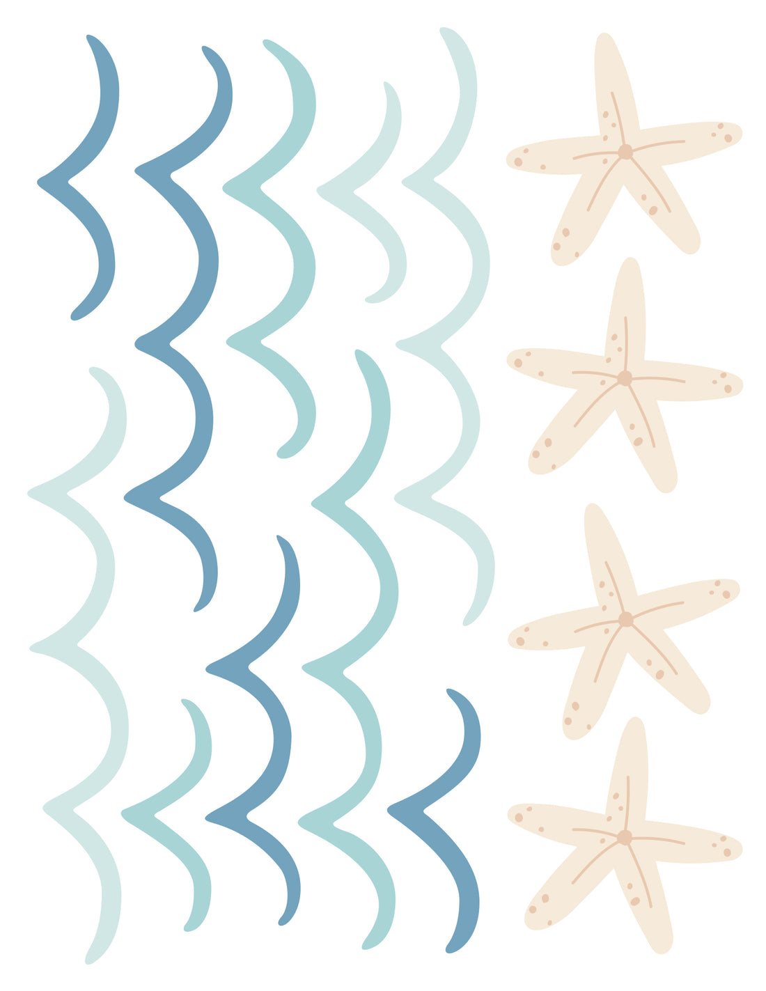 Wall Decals Tides and coastal life