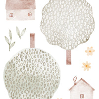 Wall Decals Houses and Forest