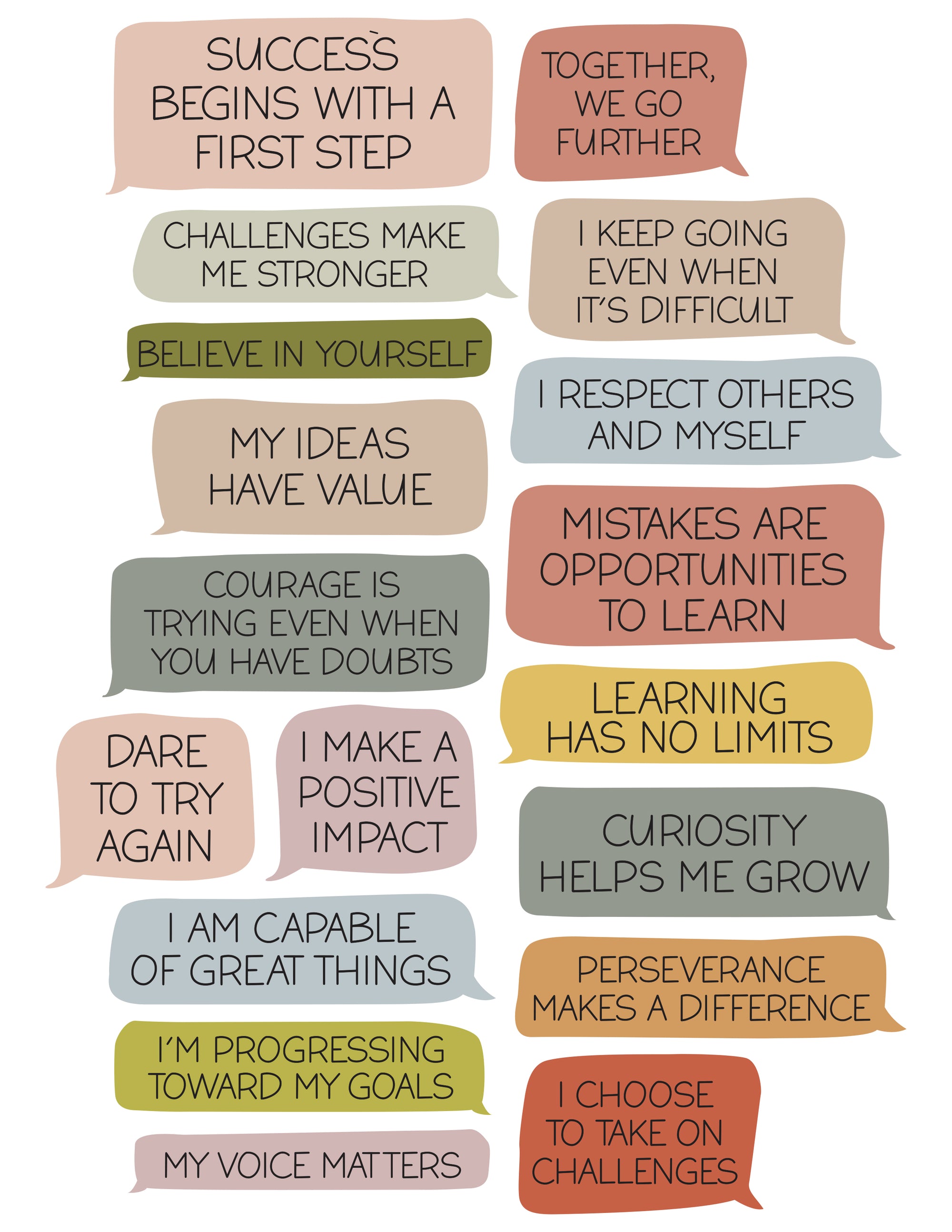 Autocollants muraux Affirmations Positives
