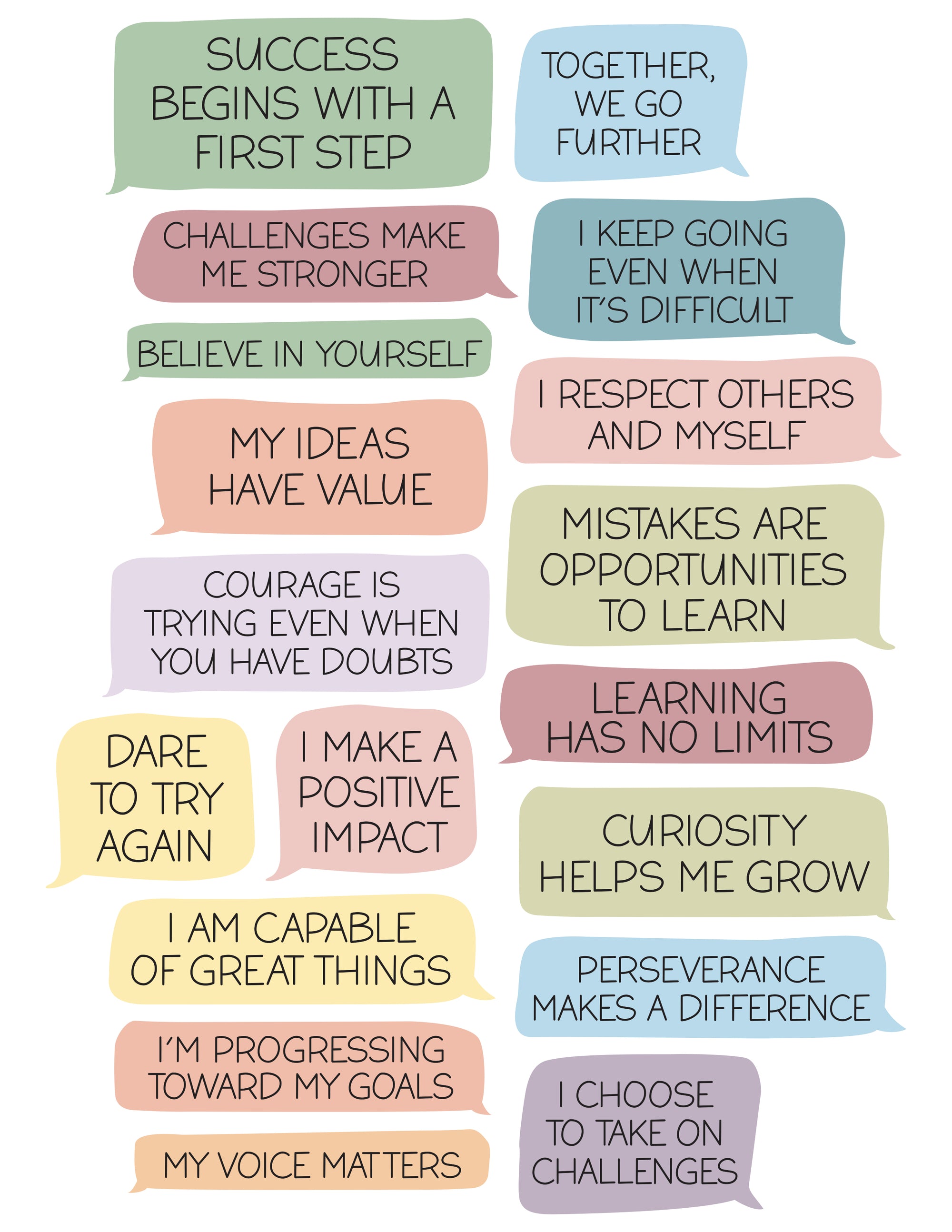 Autocollants muraux Affirmations Positives