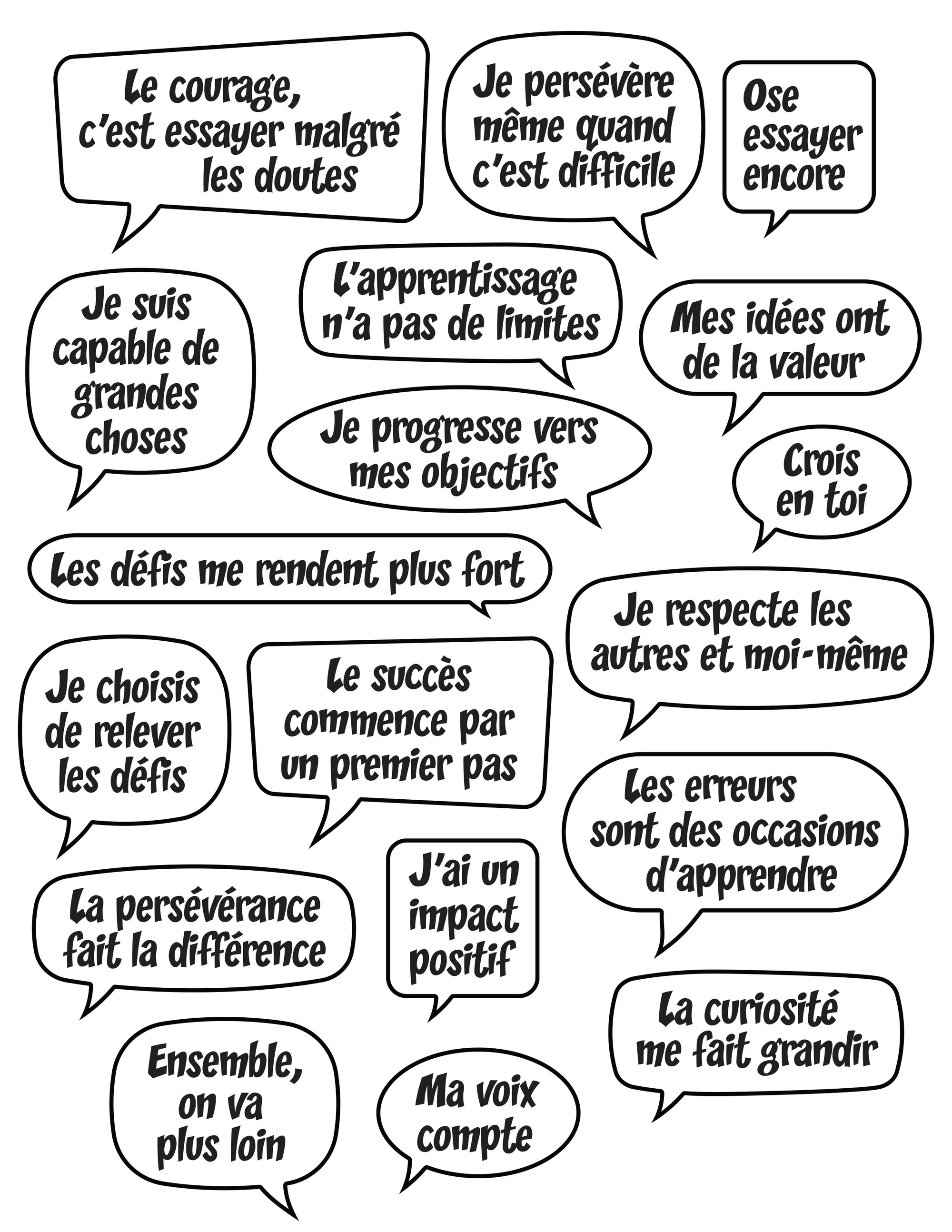 Autocollants muraux Affirmations Positives