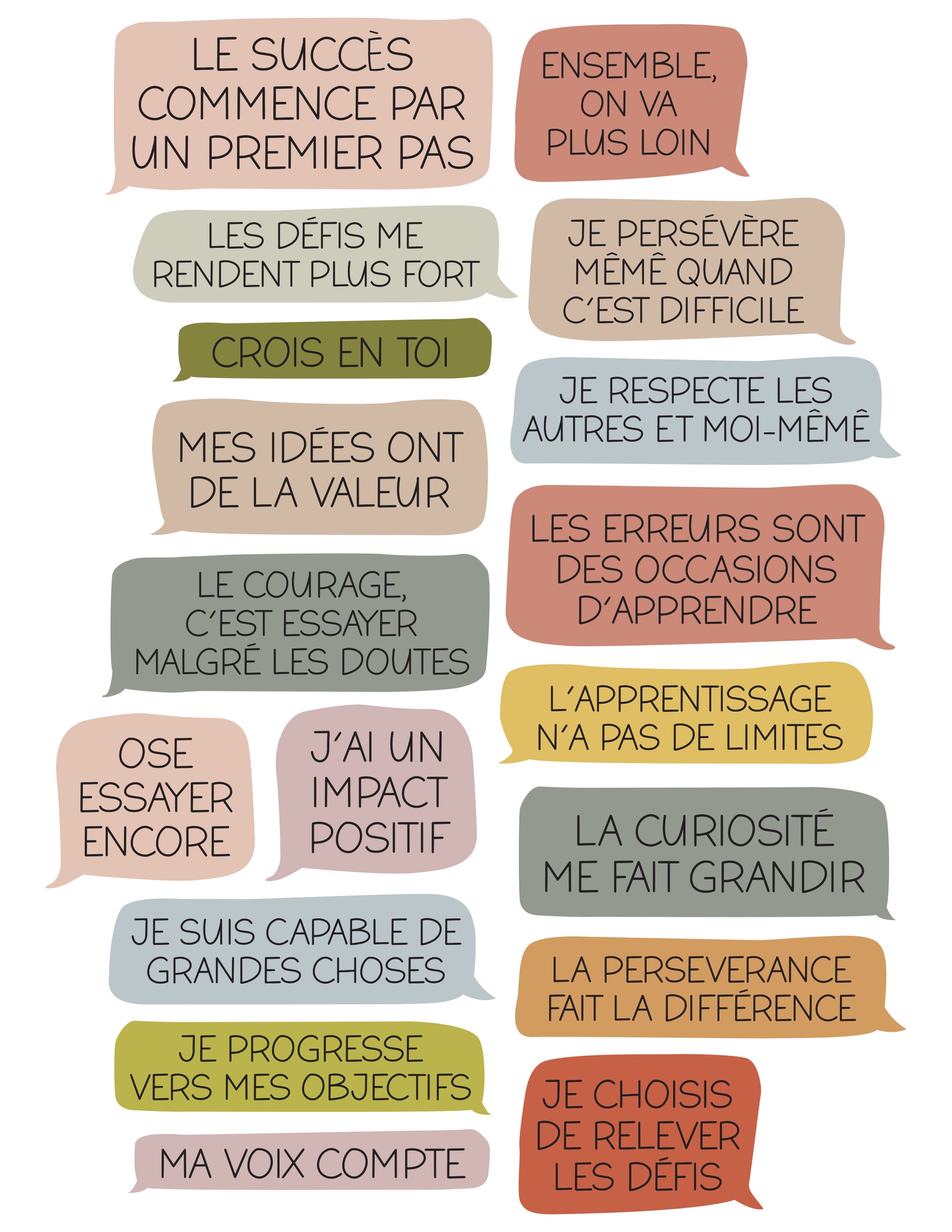 Autocollants muraux Affirmations Positives