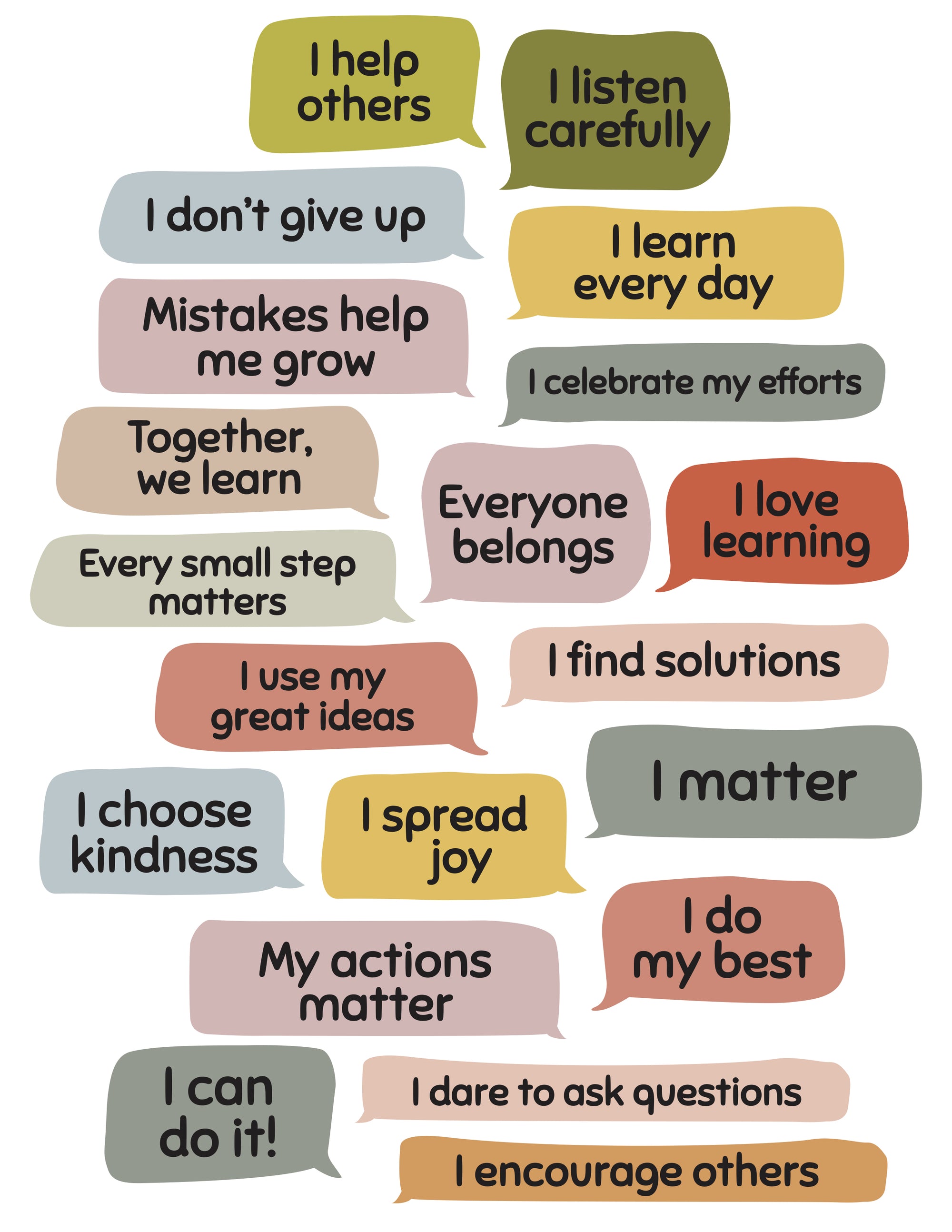Autocollants muraux Affirmations Positives