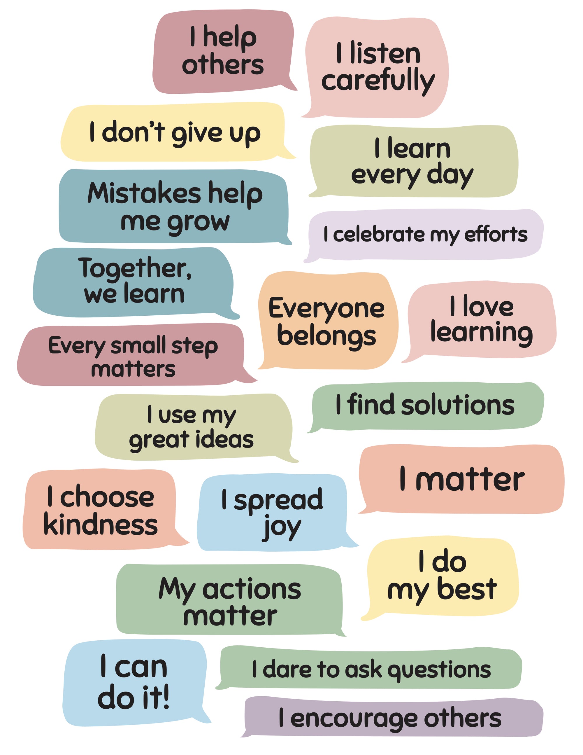 Autocollants muraux Affirmations Positives