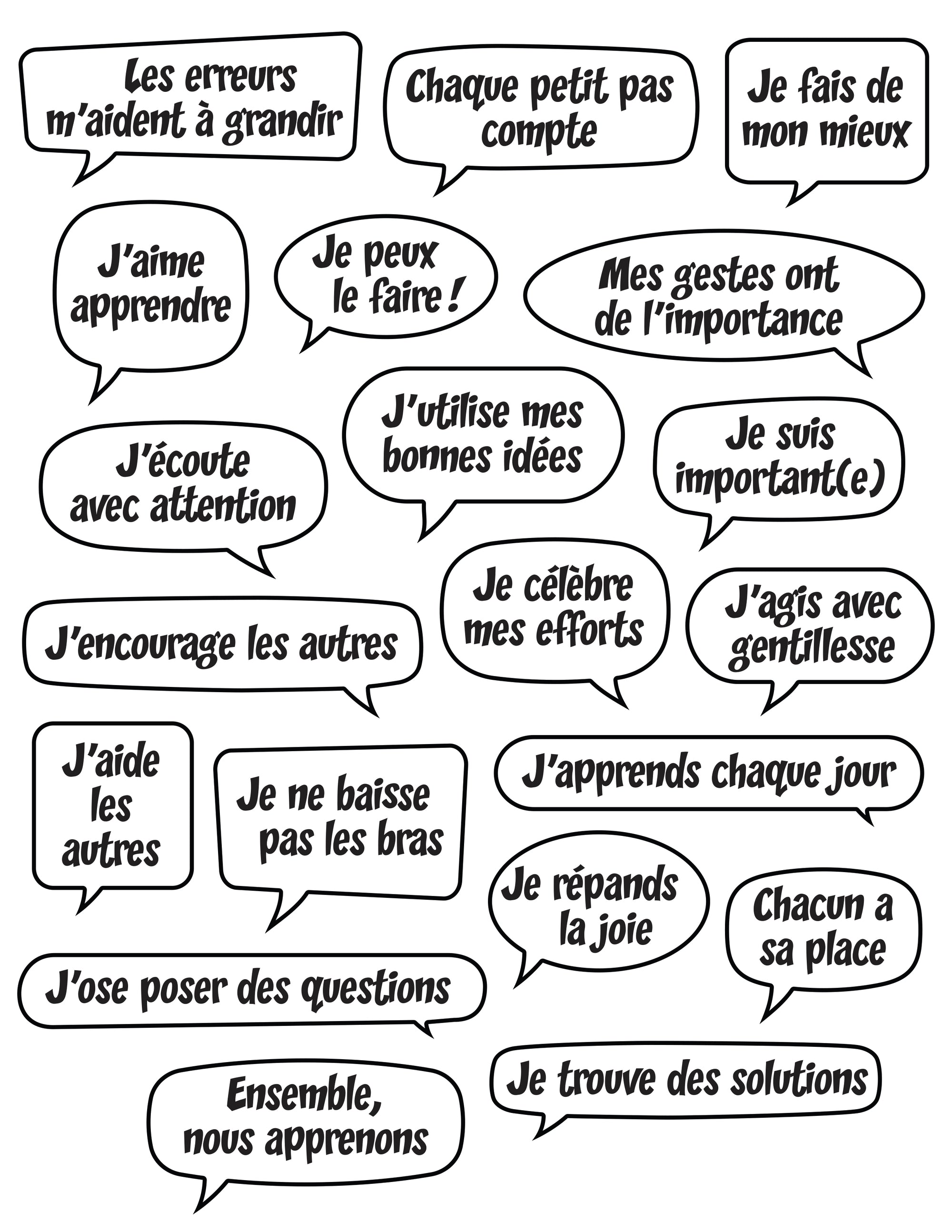 Autocollants muraux Affirmations Positives