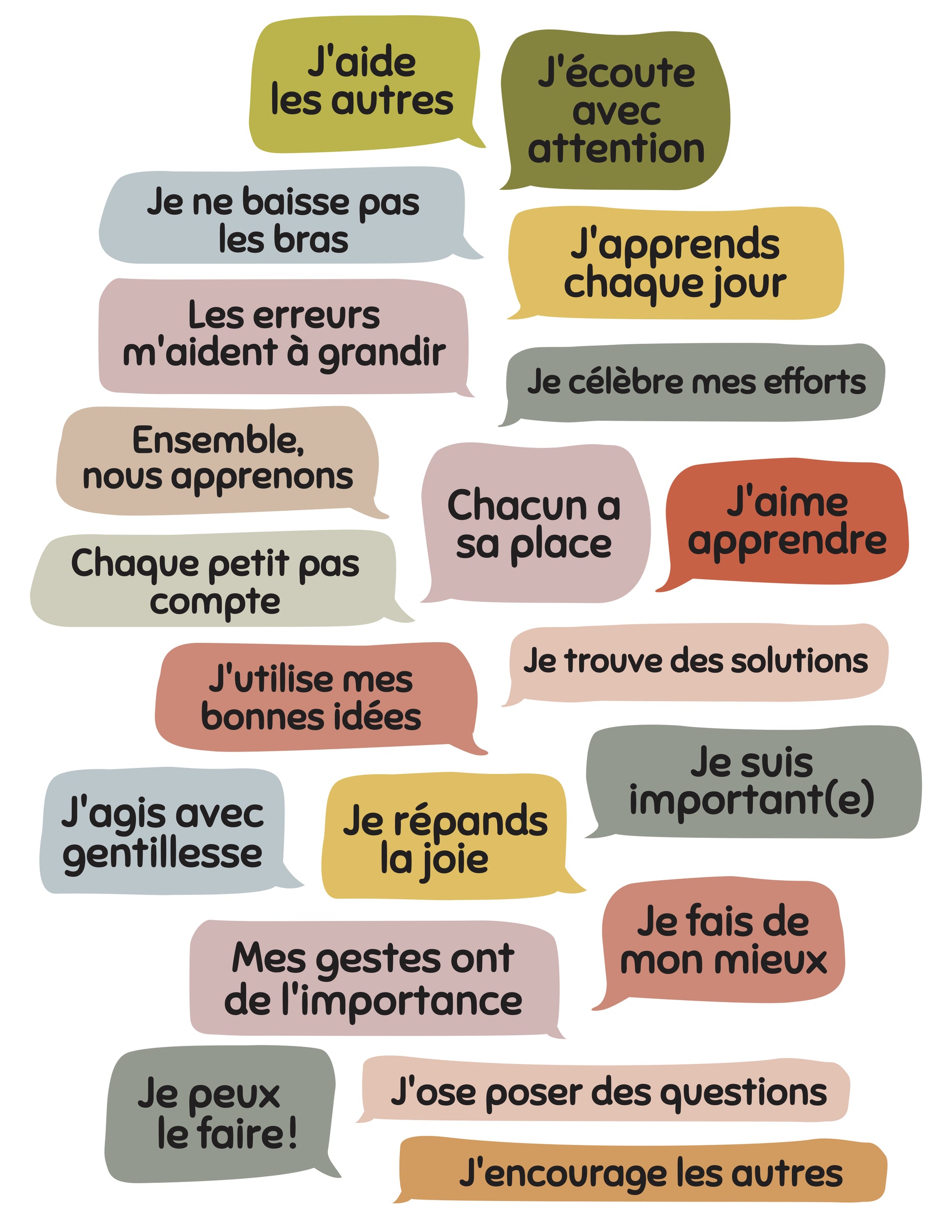 Autocollants muraux Affirmations Positives