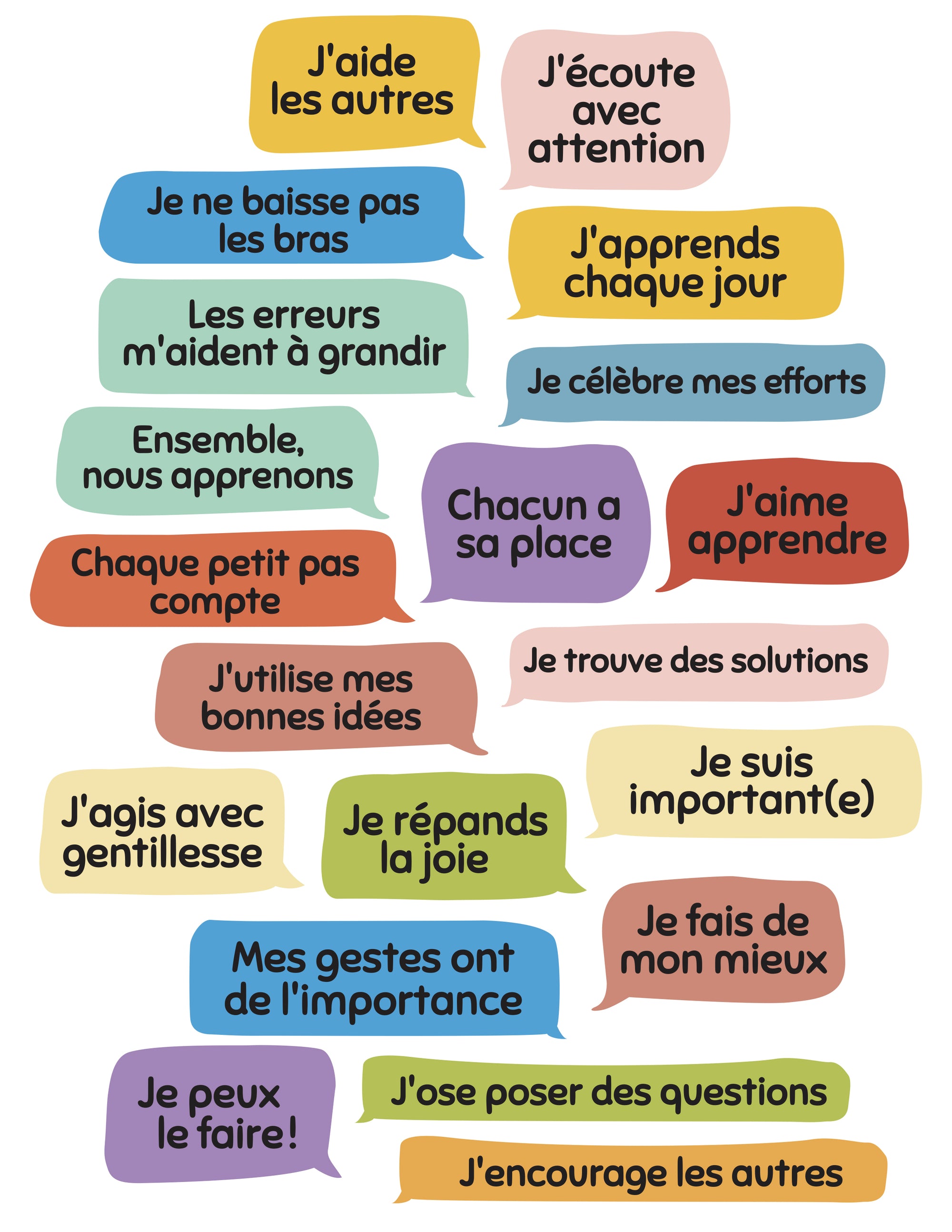 Autocollants muraux Affirmations Positives