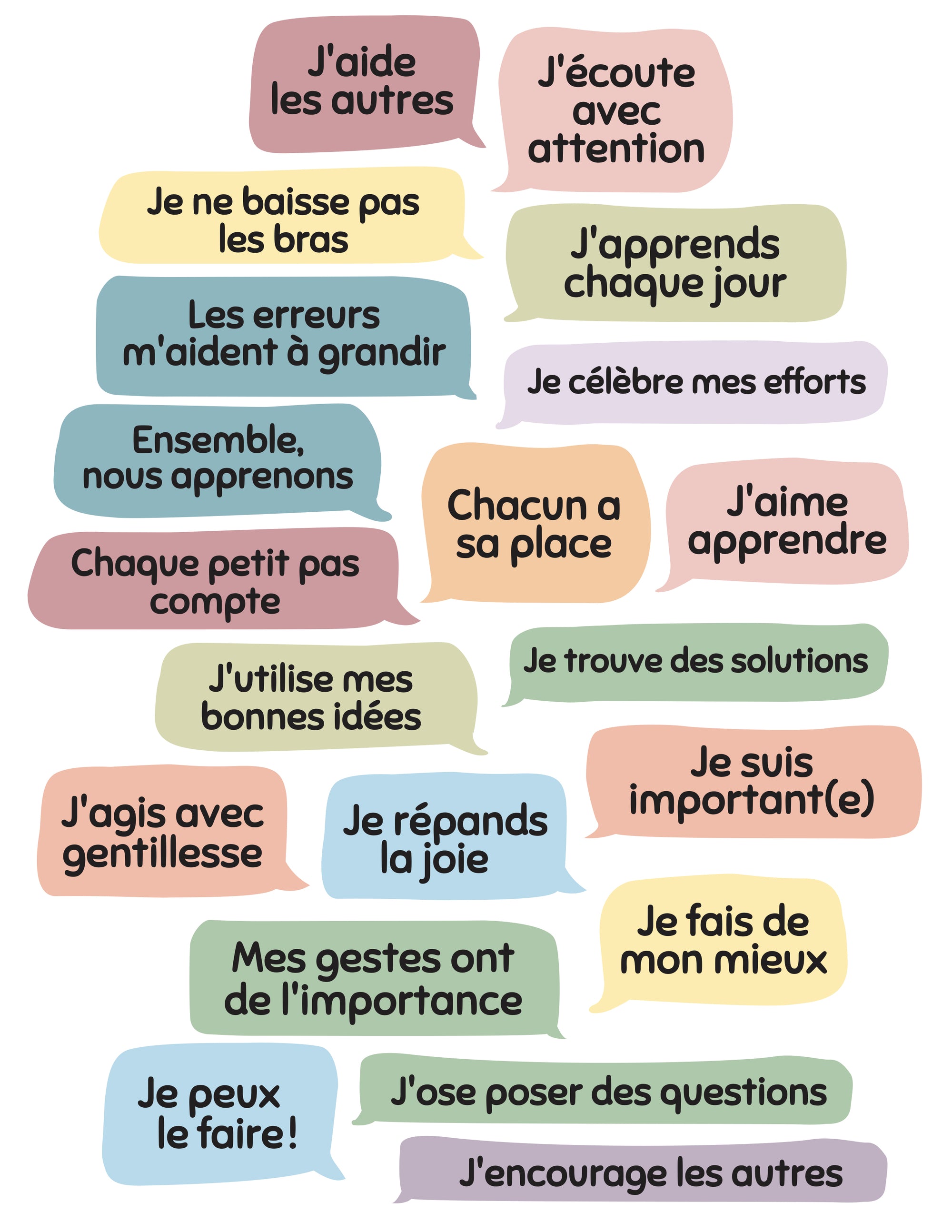 Autocollants muraux Affirmations Positives