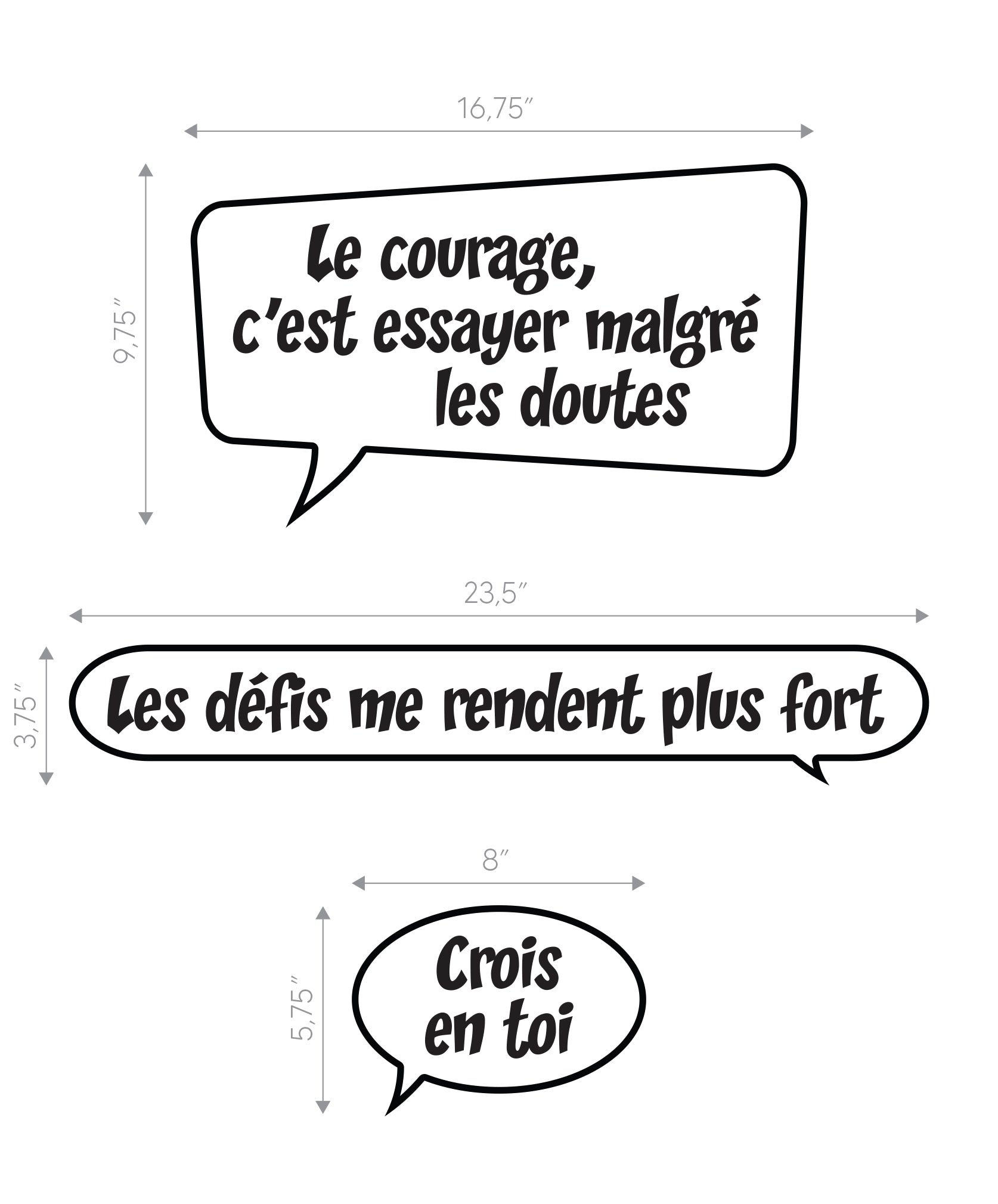 Autocollants muraux Affirmations Positives