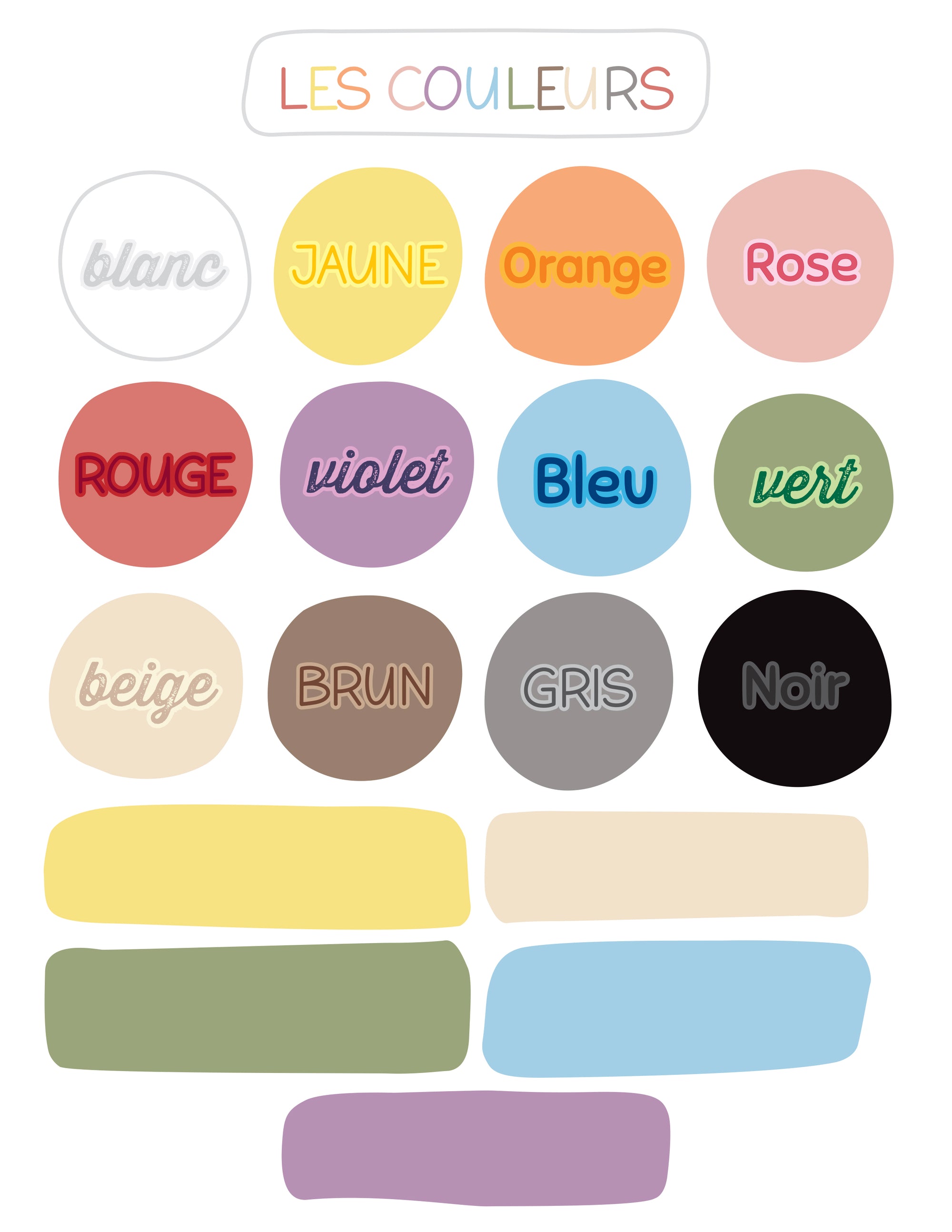 Autocollants muraux Les Couleurs