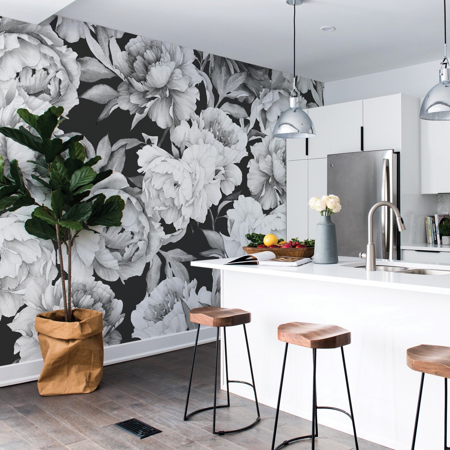 Murale Dark Peoni