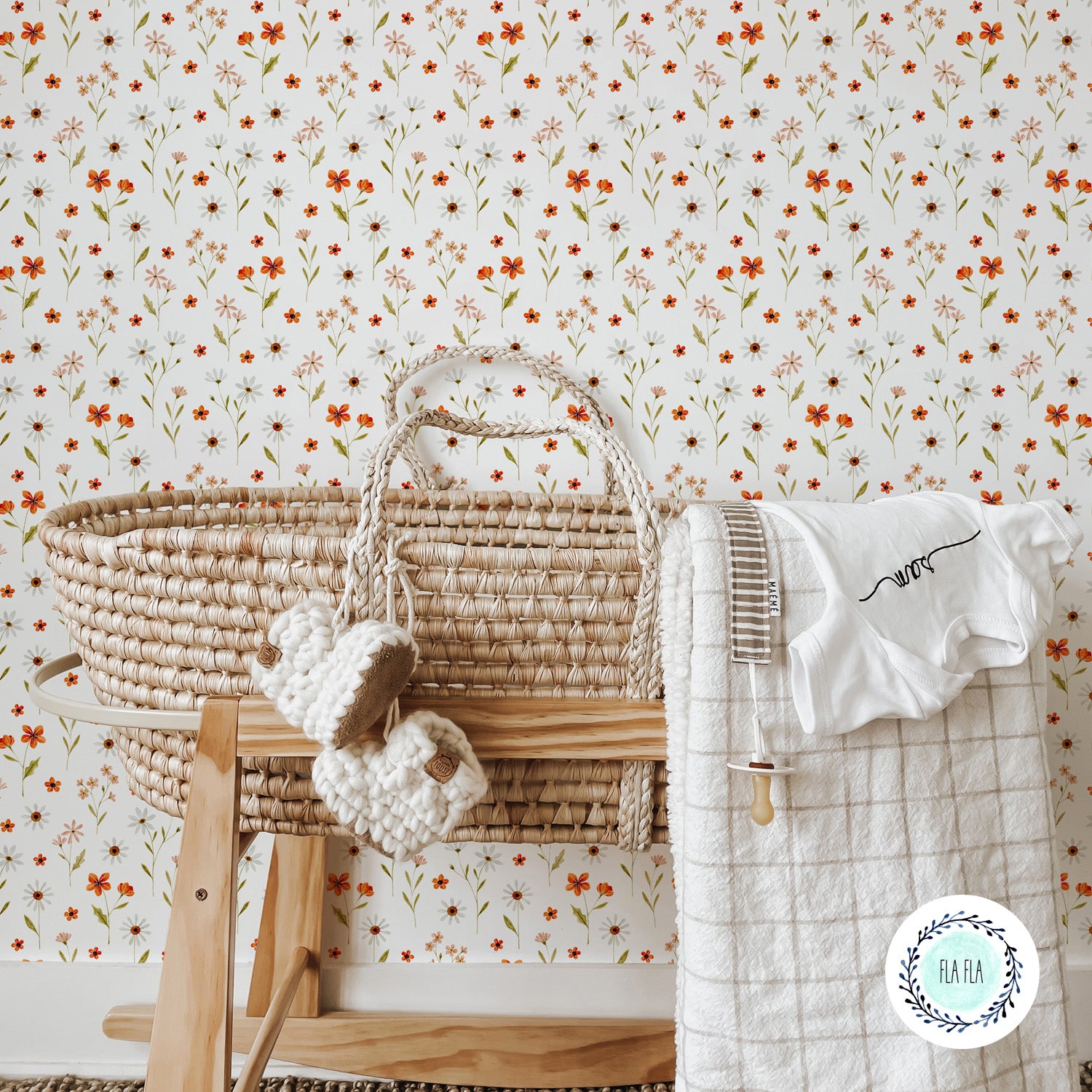 Papier peint Fleurs Sauvages par Fla Fla Design