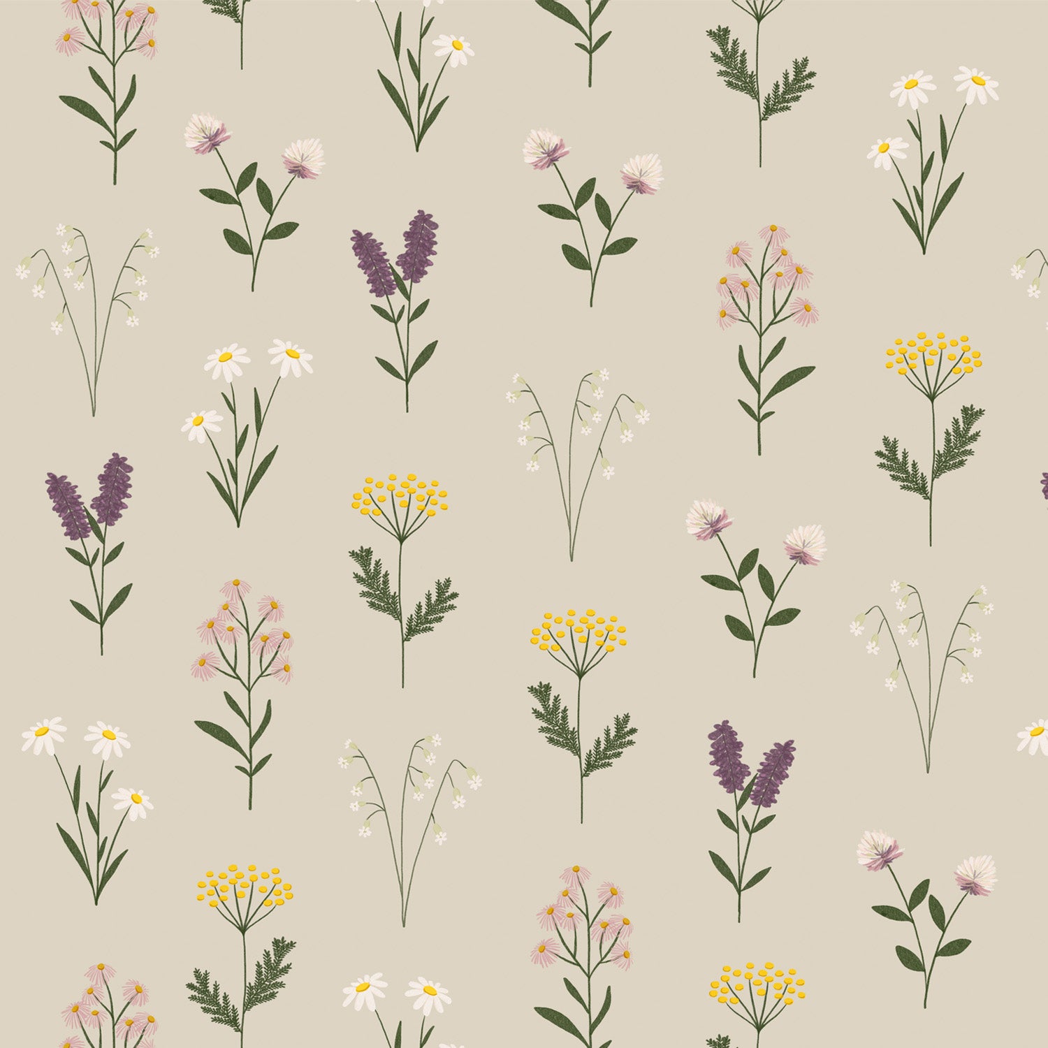 Wallpaper Herbier by Fla Fla Design
