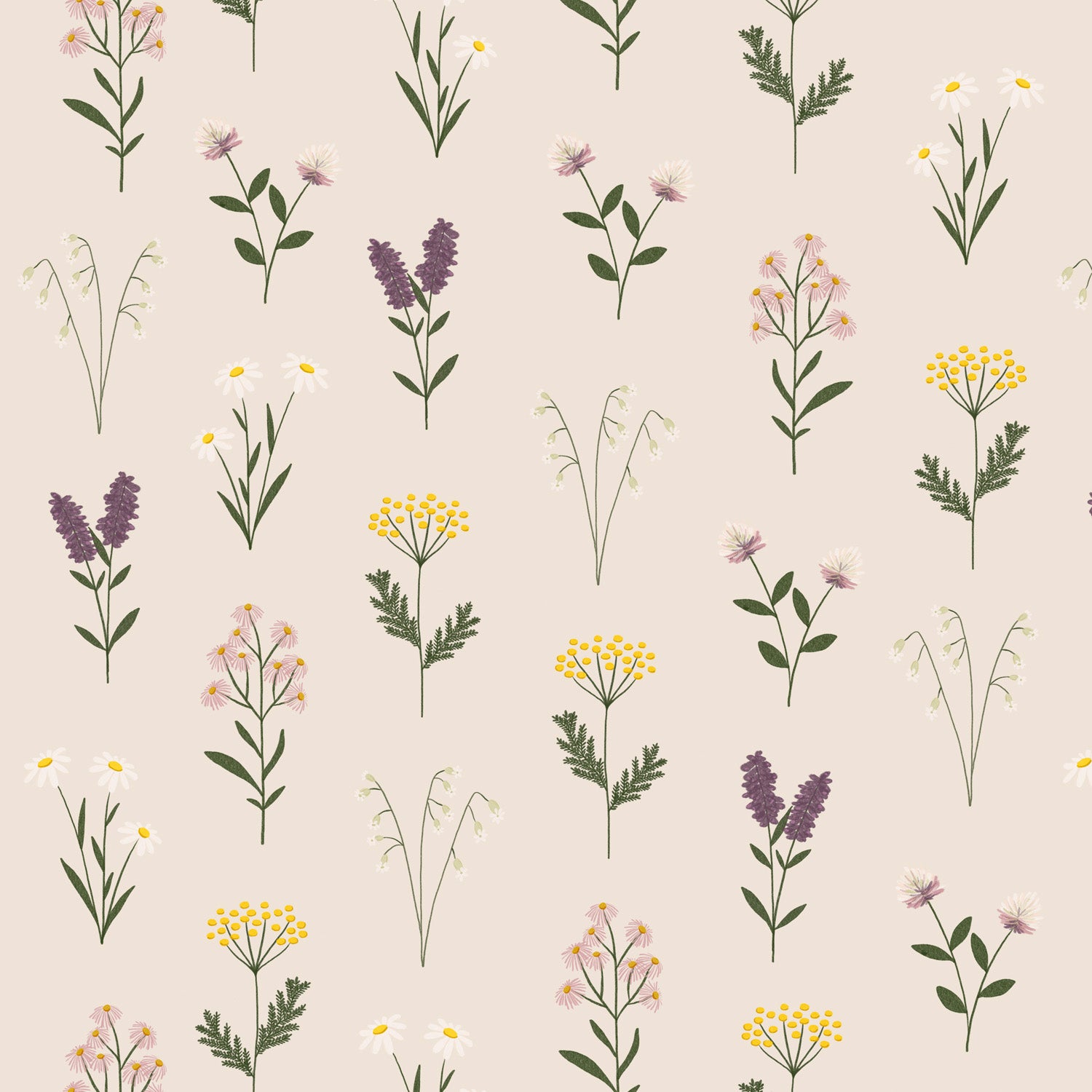 Wallpaper Herbier by Fla Fla Design