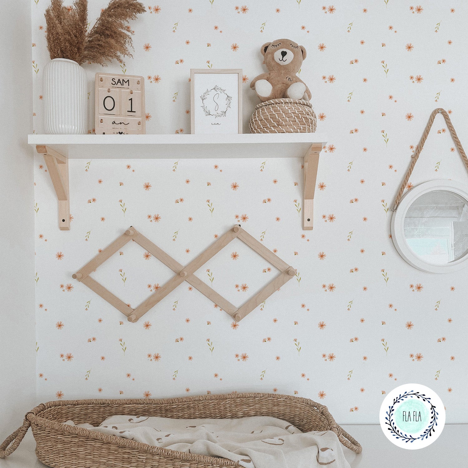 Wallpaper Douceur Florale by Fla Fla Design
