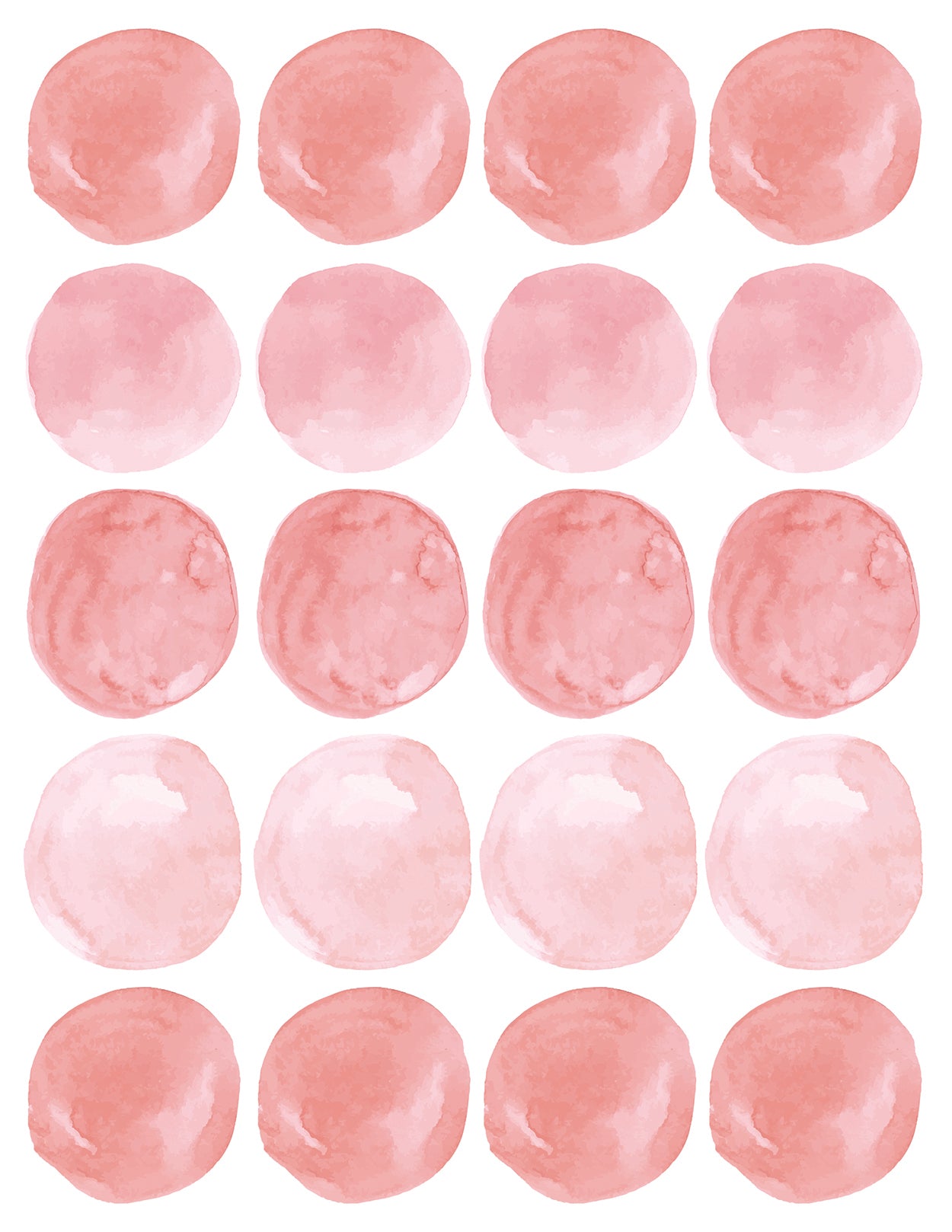 Wall Decals Watercolour circles