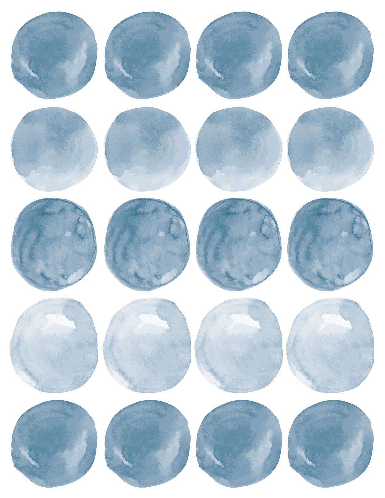 Wall Decals Watercolour circles