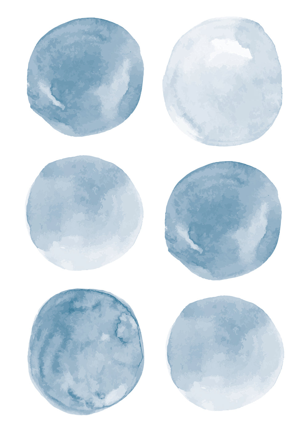 Wall Decals Watercolour circles