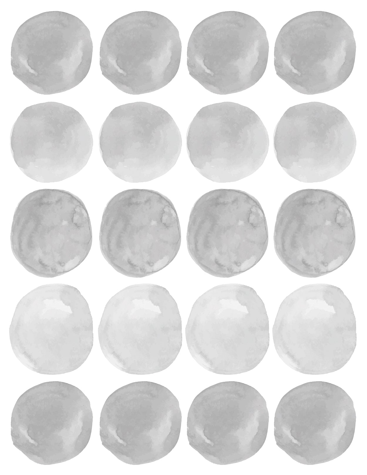 Wall Decals Watercolour circles
