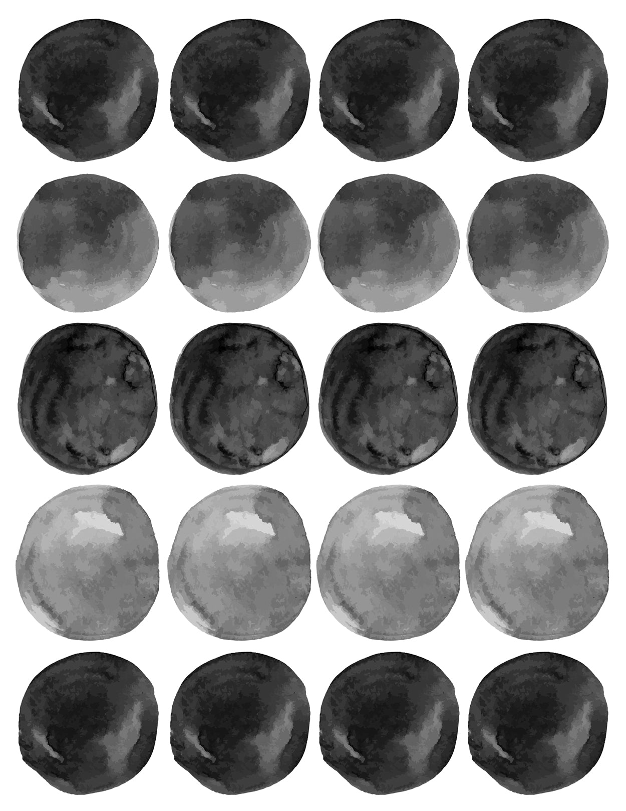 Wall Decals Watercolour circles