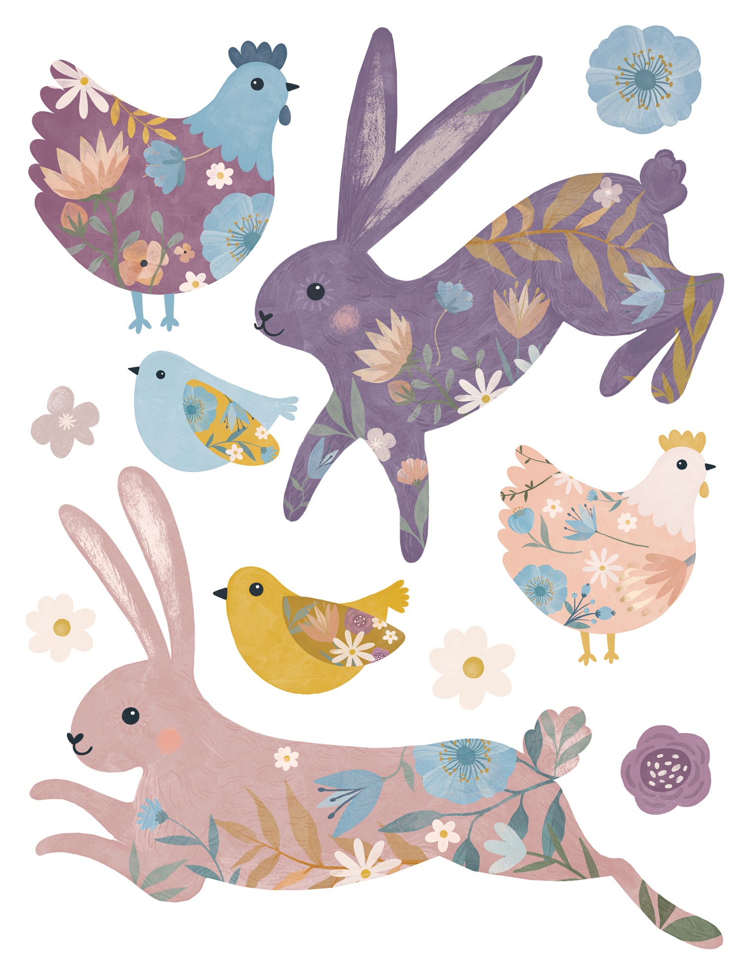 Wall Decals Chickens and Friends