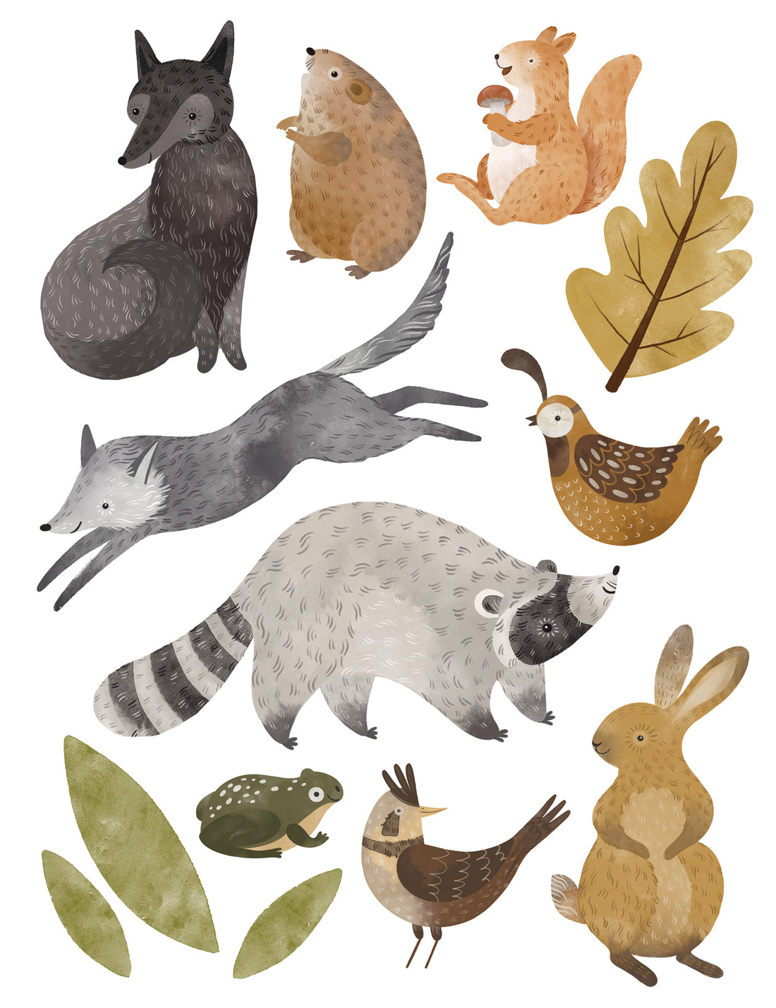 Wall Decals Forest friends