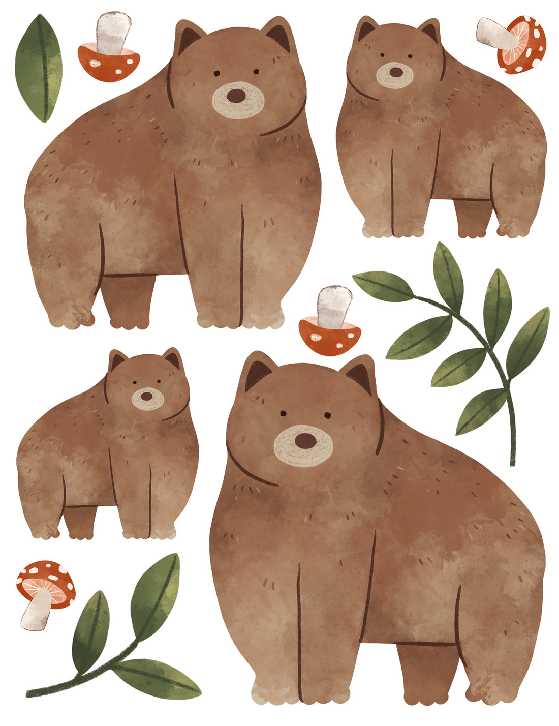 Wall Decals Brown Bears