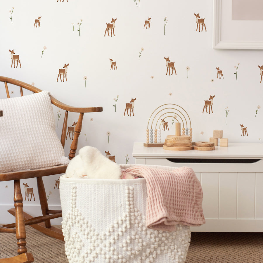 Wall Decals Bambi And It's Flowers